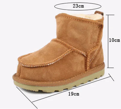 Autumn Winter Genuine Leather Baby Short Boots
