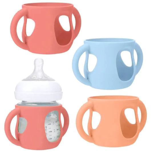 3PCS Silicone Sleeves for Avent Natural Glass Baby Bottles Anti Breakage Baby Bottle Holder Compatible Baby Bottle BPA Free (4 Ounce)