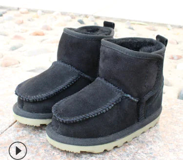 Autumn Winter Genuine Leather Baby Short Boots