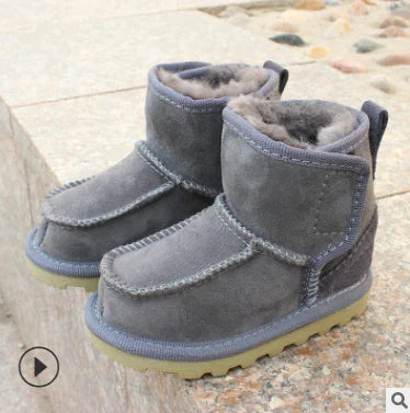 Autumn Winter Genuine Leather Baby Short Boots