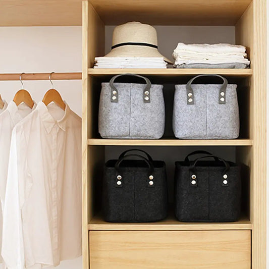 Felt Storage Basket for Laundry and Baby Clothes