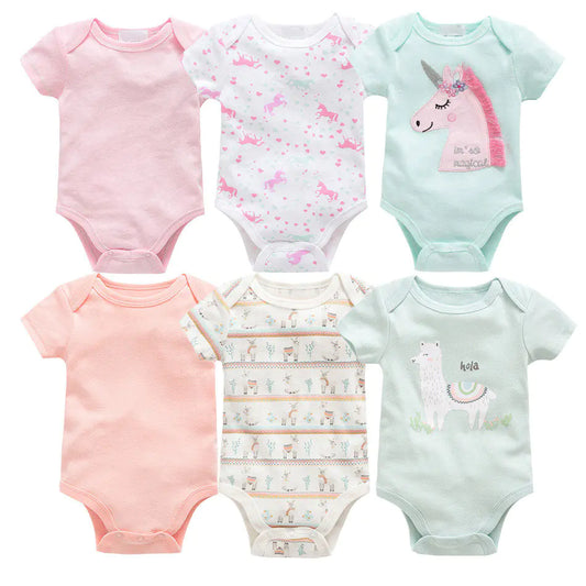 Newborn Baby Clothes 6-Piece Cotton Summer Set