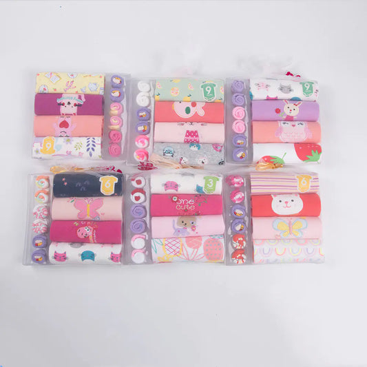 Baby Clothes Gift Set with Short Sleeve Bodysuit & Socks