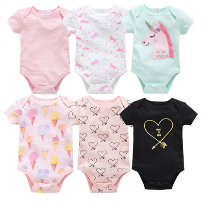 Newborn Baby Clothes 6-Piece Cotton Summer Set