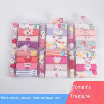 Baby Clothes Gift Set with Short Sleeve Bodysuit & Socks