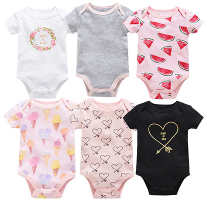Newborn Baby Clothes 6-Piece Cotton Summer Set