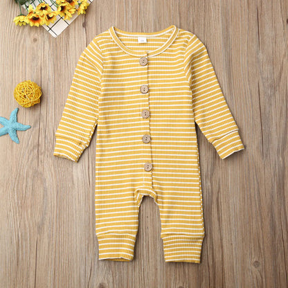 Autumn Winter Baby Striped Knitted Onesie