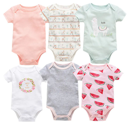 Newborn Baby Clothes 6-Piece Cotton Summer Set