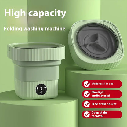 Mini Folding Washing Machine for Baby Clothes & Socks with Multiple Plug Options