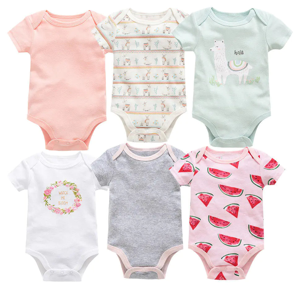 Newborn Baby Clothes 6-Piece Cotton Summer Set