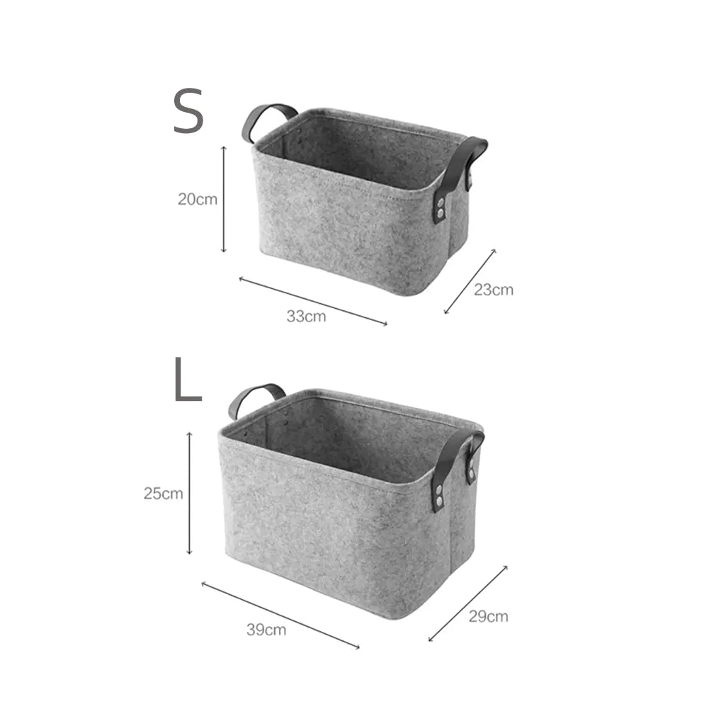Felt Storage Basket for Laundry and Baby Clothes