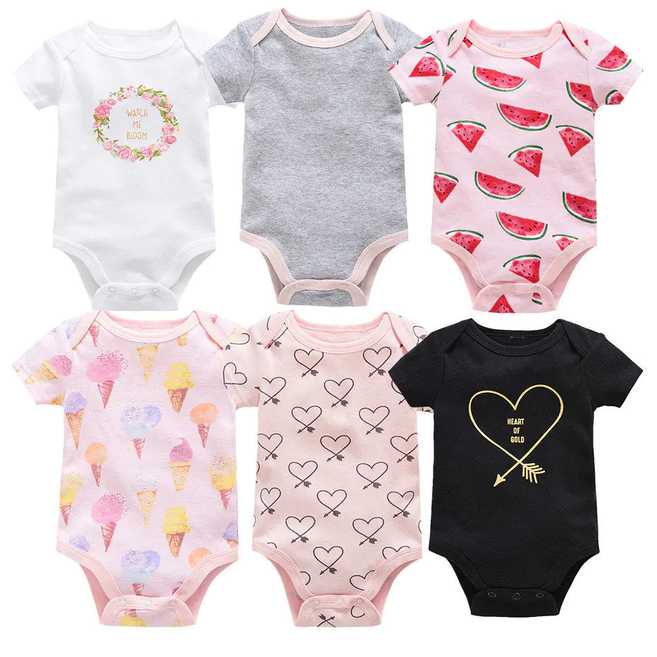 Newborn Baby Clothes 6-Piece Cotton Summer Set