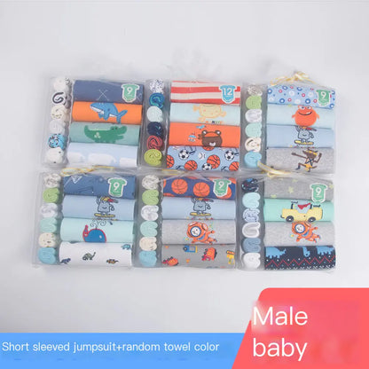 Baby Clothes Gift Set with Short Sleeve Bodysuit & Socks
