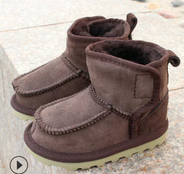 Autumn Winter Genuine Leather Baby Short Boots