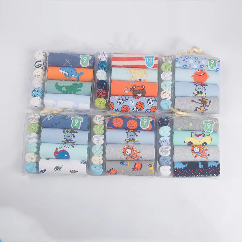 Baby Clothes Gift Set with Short Sleeve Bodysuit & Socks