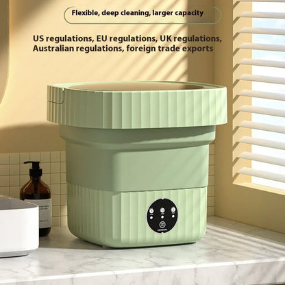 Mini Folding Washing Machine for Baby Clothes & Socks with Multiple Plug Options