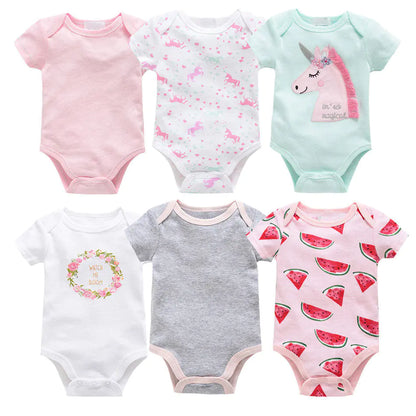 Newborn Baby Clothes 6-Piece Cotton Summer Set