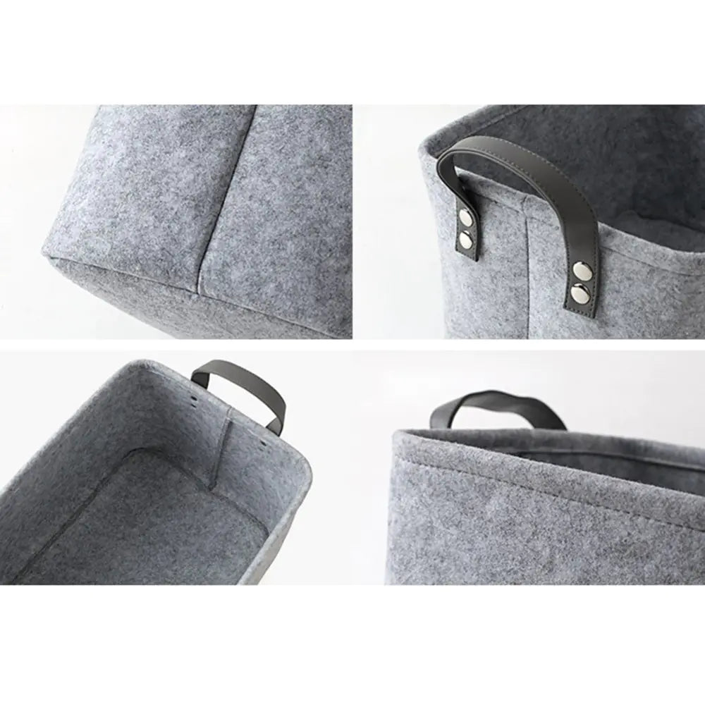 Felt Storage Basket for Laundry and Baby Clothes