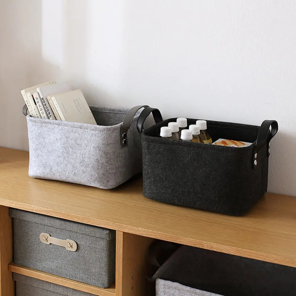 Felt Storage Basket for Laundry and Baby Clothes